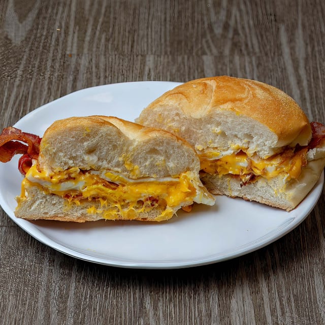 Bacon, Egg & Cheese On A Roll.
