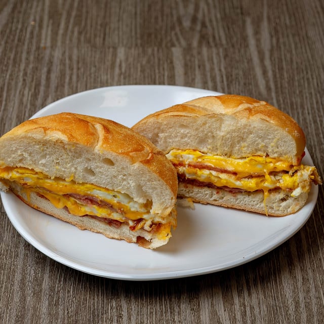Sausage, Egg & Cheese On A Roll.