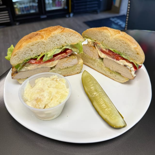 Breaded Chicken with Greens, Fresh Mozz & Balsamic.
