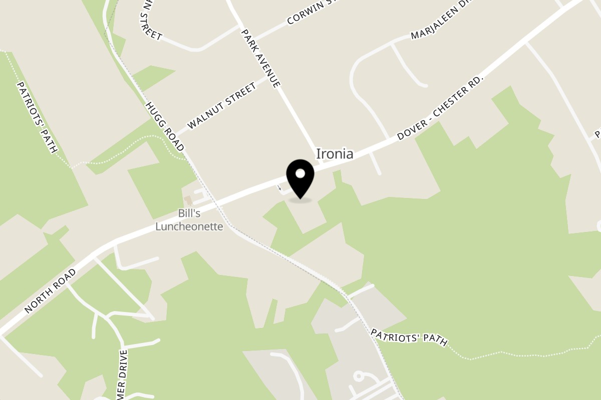 Map showing the location of Cedar and Salt Cafe and Caterers on 389 Dover Chester Rd in Randolph